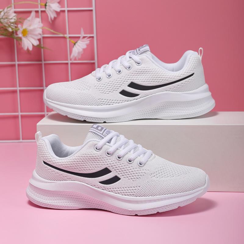 Spring and summer new women's shoes breathable fly-woven versatile casual shoes net shoes running shoes