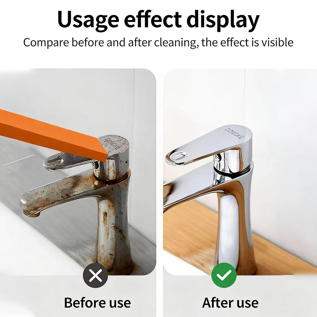 3PCS Magic Cleaning Erasers, Safe Scrubbing Tools for Stain Rust Removal, Bathroom Glass Kitchen Pots Cleaner Pad