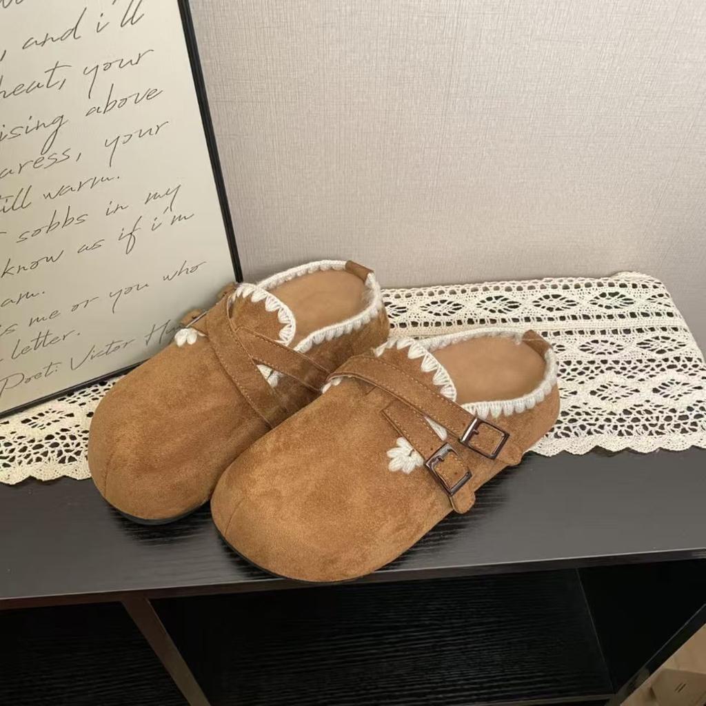 Niche Design Bag Head Slippers Female Internet Celebrity Explosion Mori Korean Version Round Head Slippers Female 2025 Spring and Summer New