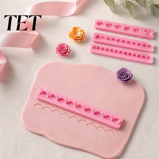 Plastic Clay Sculpting Toy 6Pcs Polymer Flower Petal Cutter, 6 Shapes 3D Making Cake Decoration Cutters Tool, Handmade Crafting Tools for DIY