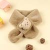 Warm Kids Winter Scarf Thick Plush Scarf Fashion Children Cross Neckerchief  Outdoor