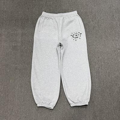 Vintage Grafik Fleece Jogginghose Frauen Casual Klassische Grau Breite Bein Warme Hose Dicke Jogger Hip Hop Winter Hose