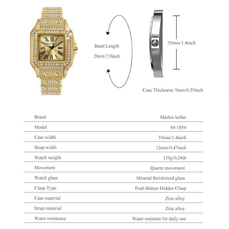 Square Luxury Watches For Women Hip Hop Diamond Golden Casual Alloy Band Simple Quartz Watch Relogios Feminino Fashion