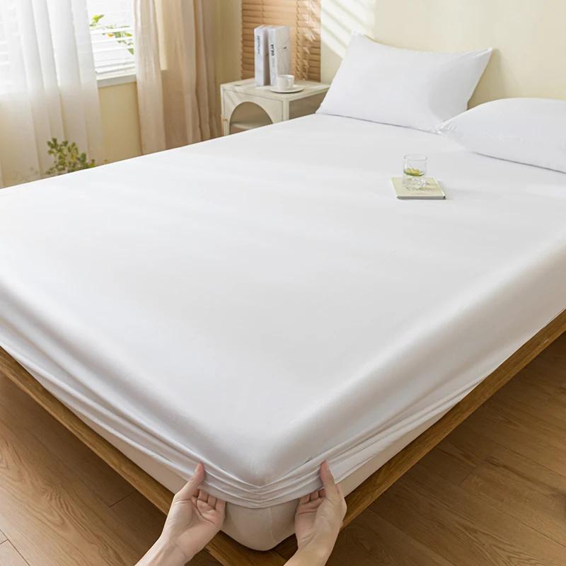 Coprimaterasso Impermeabile Anti Acari Protettore Letto Morbido Traspirante Copri Lenzuolo Tutte le Misure Disponibili (Liscio)