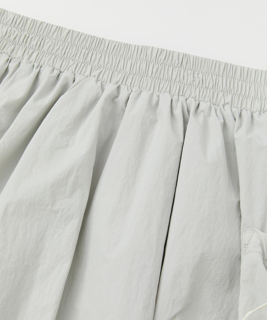 RAIMENT (W) Women'S Pumpkin Balloon Lightweight Nylon Ribbon Skirt_Light Grey