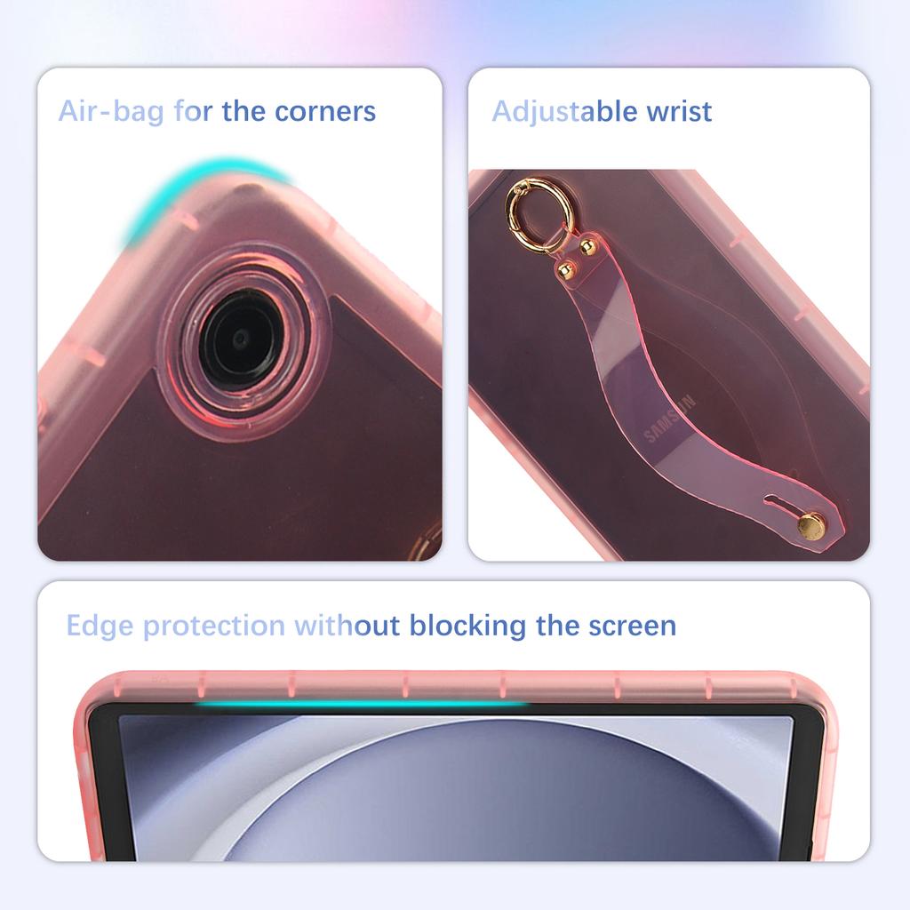 For Samsung Galaxy Tab A9 Case Shockproof TPU Tablet Cover with Wristband