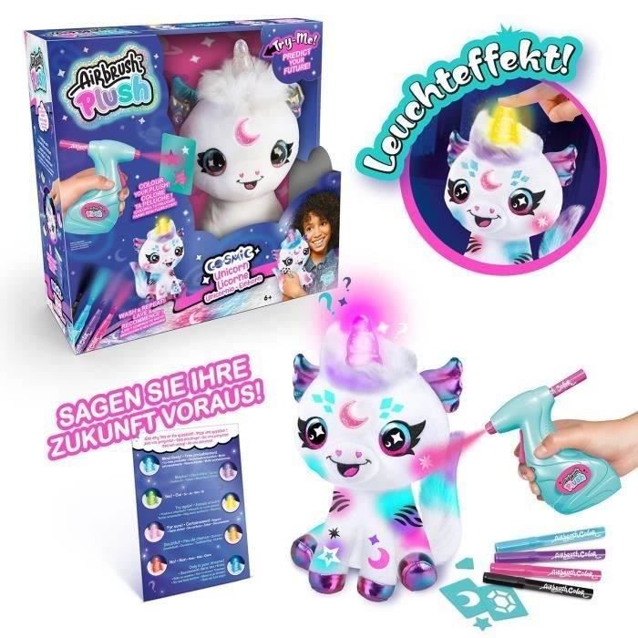 Canal Toys - Airbrush Plush - Plyšový jednorožec Cosmic k personalizaci se svítícím rohem - AIR 028