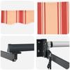 Retractable Awning Yellow and Orange 300 x 250 cm Polyester and Metal