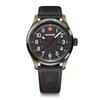 WENGER TERRAGRAPH PVD Stainless Steel Case Black Black Silicone Quartz 100m Water Gift Idea Men's Watch, Black/Bronze (316L), Dial, Strap, Movement,