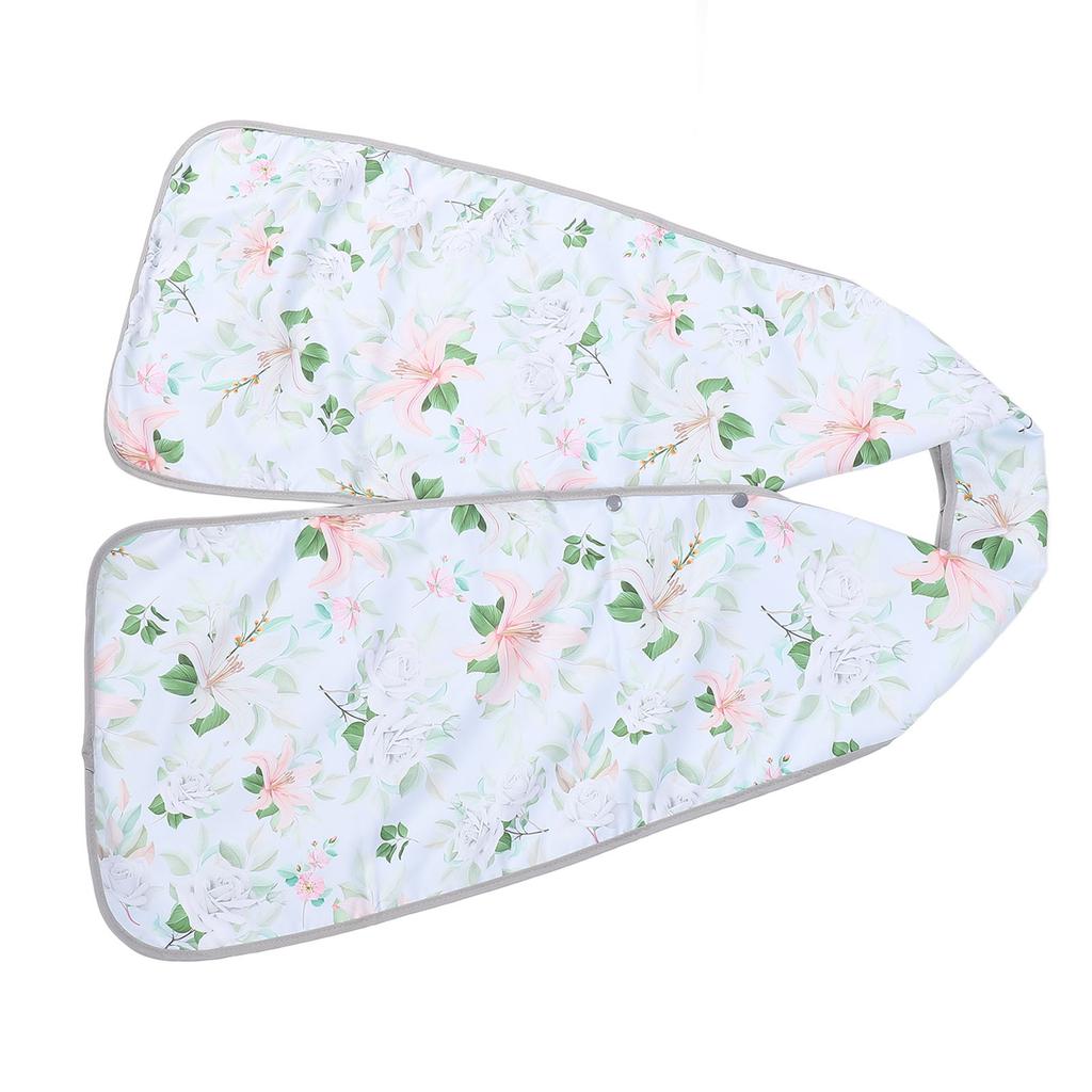 Bavaglino Sciarpa per Adulti con Chiusura a Bottone Protezione per Vestiti Double-Sided per Anziani Floreale