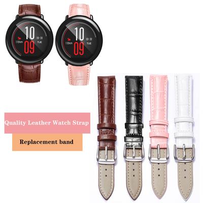 Quality Leather Watch Band Strap for Huami Amazfit PACE GTS GTR 4 3 Pro 2 Mini Bip Stratos 2 2S 3 Replacement Band