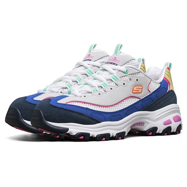 (WMNS) Skechers D'lites 1.0 GS Grey/Blue Women's 13146-LGMT