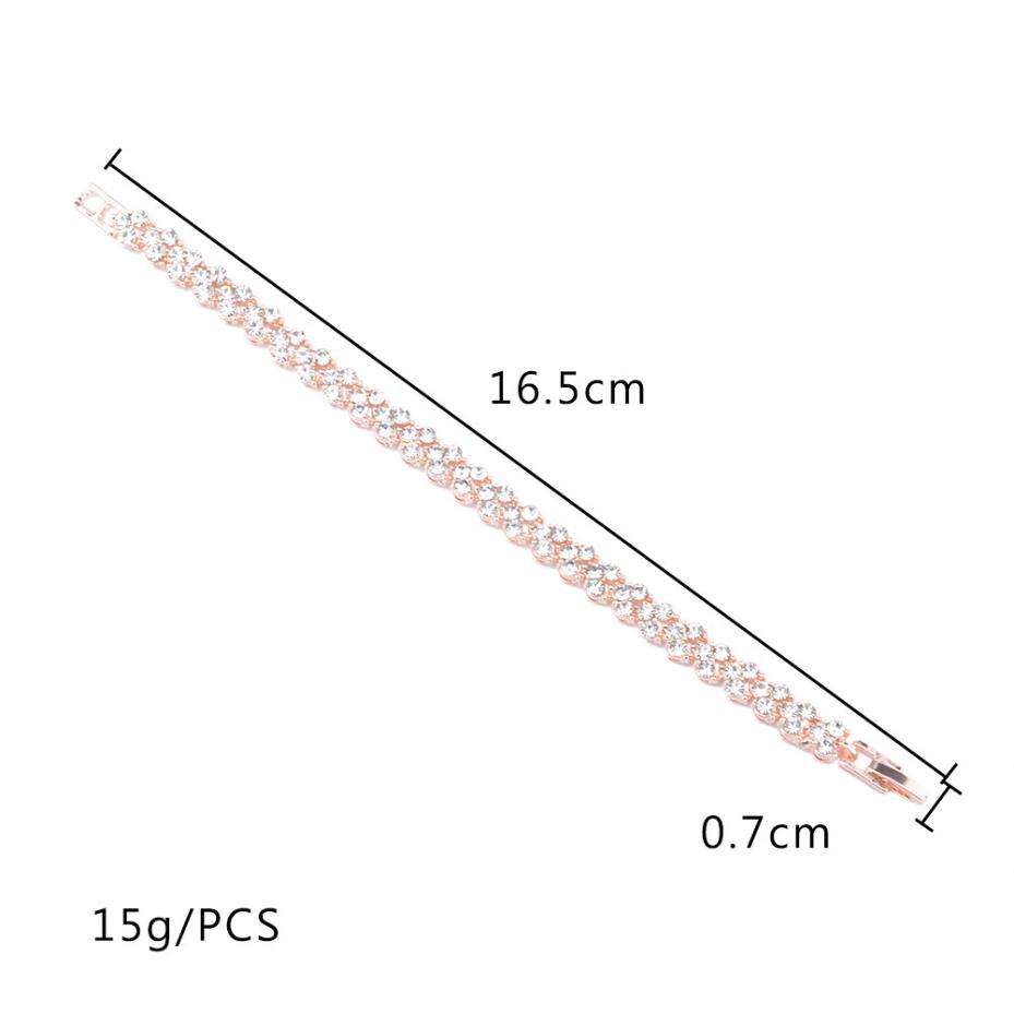 1 Pcs Luxury Roman Crystal Geometric Chain Bracelets For Women Trendy Goth Full Rhinestone Charm Bangles Wed Jewelry Accessories