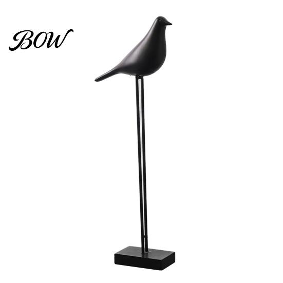 Anspruchsvolle Nachttisch-Ornamente Schwarz-Weiß Vogel-Figur, Minimalistische Moderne Kunstskulptur für TV Zeitgenössisches Büro Schreibtisch