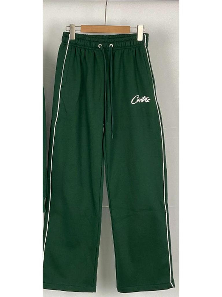 American Retro Reflective Corteiz Alcatraz Jacket with Stand Collar and Zippered Casual High Street Pants