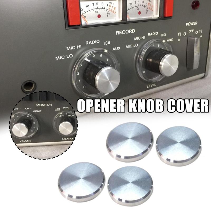 4Pcs Silver Color Aluminum Rotary Electronic Control Opener Knob Cover for REVOX A77 A76 A78 Switch Knob