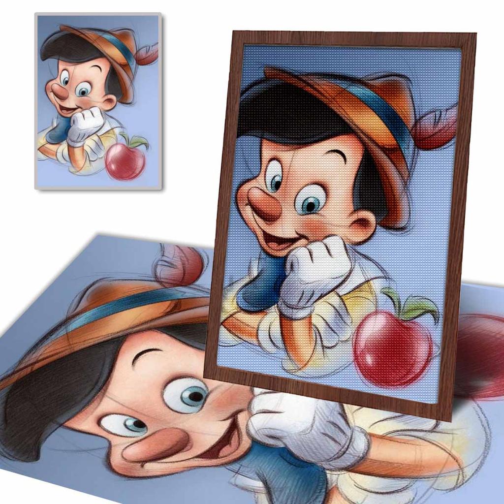 5D Diy Diamond Painting Lovely Pinocchio Full Drill Rhinestones Mosaic Embroidery Handmade Products Home Decor Gift