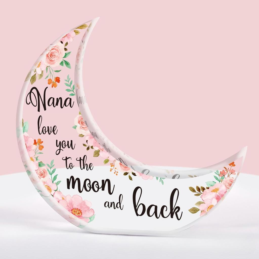 1 Piece Moon Shaped Acrylic Desktop Decoration Engraved Acrylic Ornament  Creative Design, Suitable for Festivals Birthday Gifts