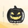 Thanksgiving Disposable Plates Oil-resistant Disposable Plates Halloween Pumpkin Paper Plates Black Orange for Party Autumn
