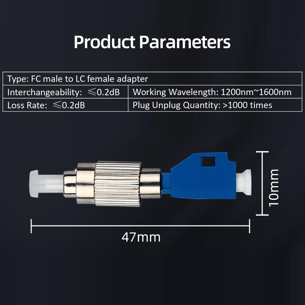 Visual Fault Locator   Adapter   Optic Connector SC Male To LC Female Optical   Adapter Stable Performance Low Loss