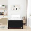 Bed Frame with Mattress Black 90 x 190 cm Fabric