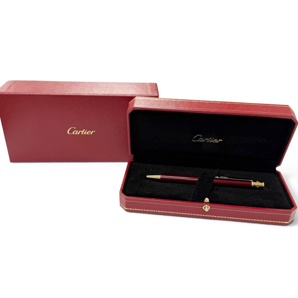 Pristine Cartier Ballpoint pen Santos de Cartier Twist type Bordeaux Used