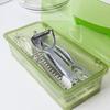 Transparent Chopsticks Drawer Organizer with Lid Plastic Countertop Storage Utensil Drawer Tray for Restaurant