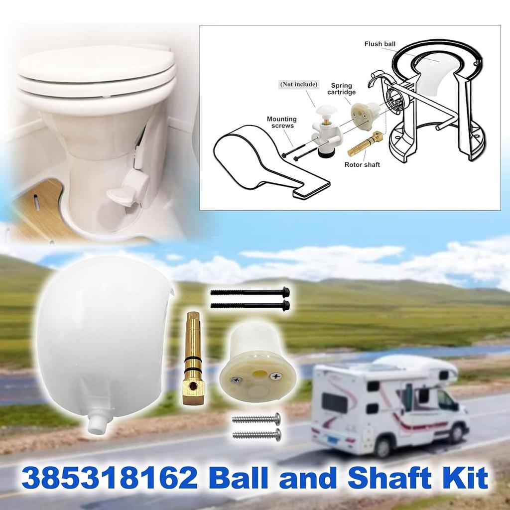Comprehensive Toilet Flush Ball Kit 385318162 600342537 600342766 For RVs Ensuring Quiet Operation And Long Lasting Use