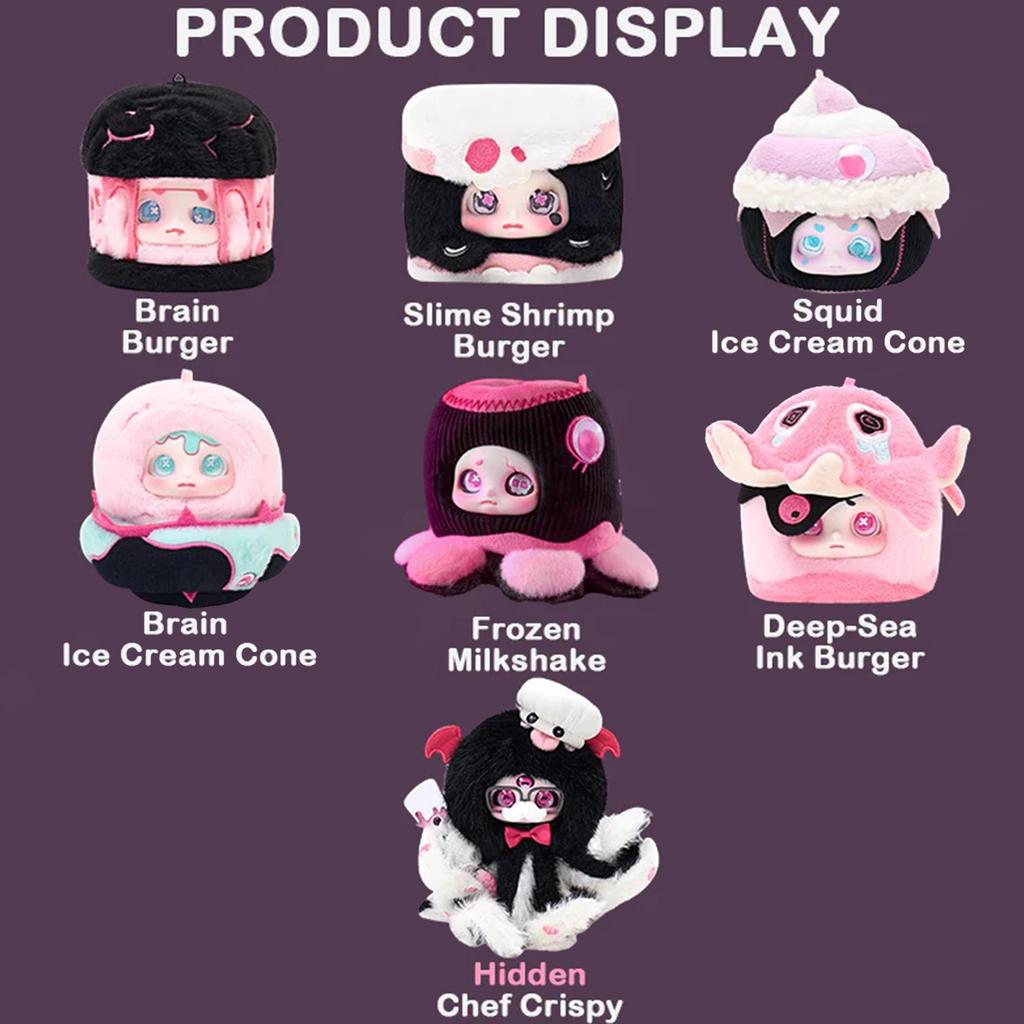 Plush Box Figure, Black Monday Series Creepy Stuff Stuffed Blind Plush, Kawaii Mystery Boxes Collectible Surprise Toys Cute Christmas Birthday Gifts