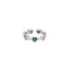 Charmy silver rainbow love-ring