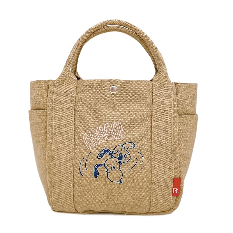 

[Root] Deli snoopy tote bag Smaller recycled cotton IP.Deli.Peanuts-0A 8384 ladies 02 beige