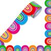 1Roll Self Adhesive Rainbow Pencil Edge Stickers Chalkboard Bulletin Board Border Paper 3Inch Border Classroom Decors