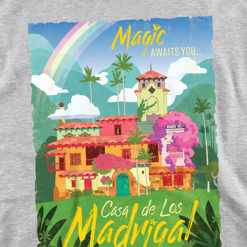 Encanto Childrens/Kids Magic Awaits You...Casa De Los Madrigal Poster Heather Hoodie
