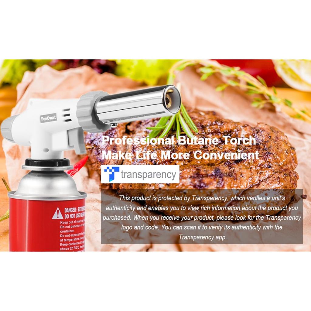 Kitchen Blower - Cooking Torch Chef Cooking Professional Adjustable Flame with reverse use of barbecue (excluding butane fuel)