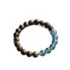Jiangnan Style Aquamarine & Sandalwood Emotionally Stabilizing Women's Bracelet