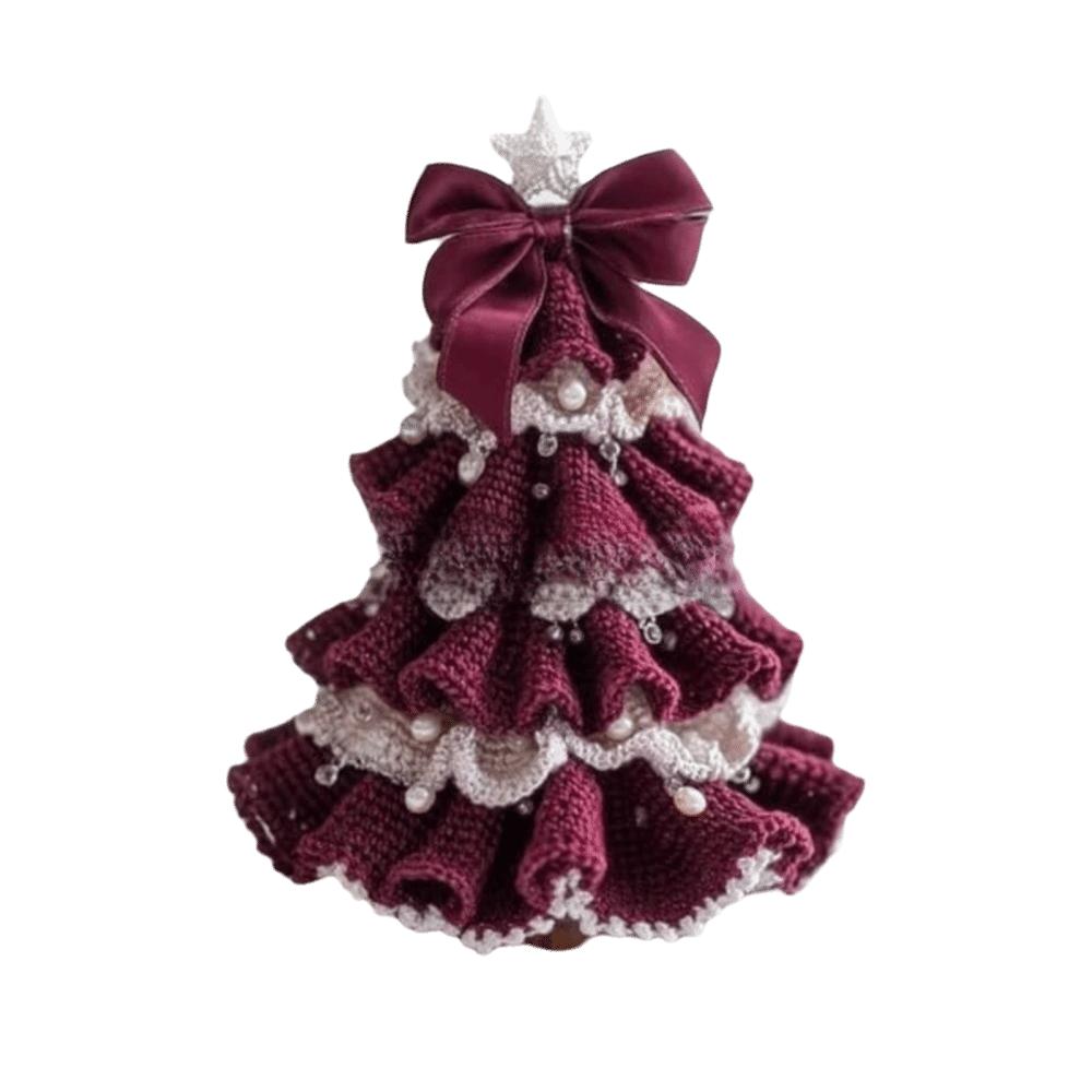 

Festival Christmas Party Crochet Decoration Tabletop Christmas Tree Ornament for Beginner