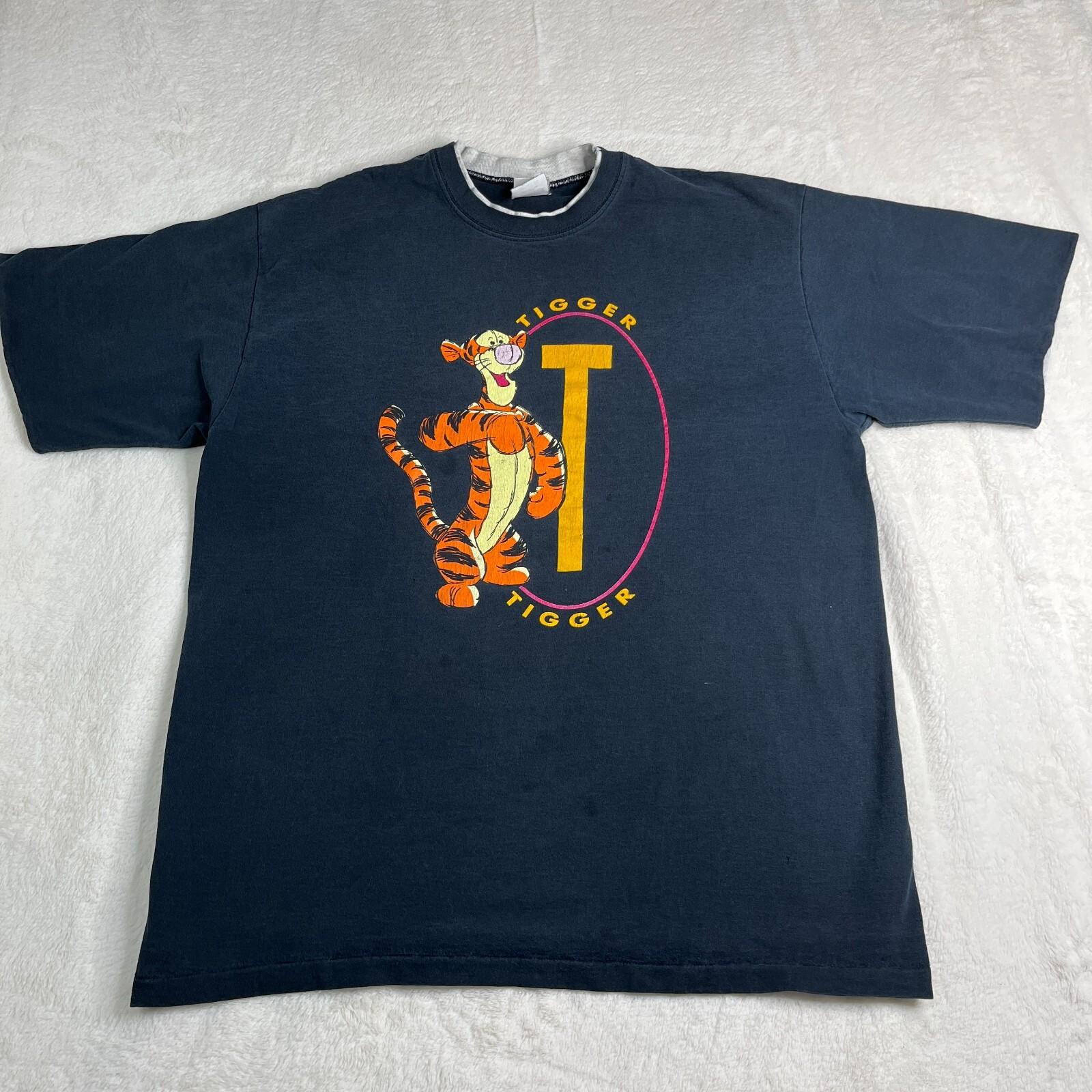 Vintage The Disney Store Tigger T-Shirt Adult Size M/L Navy S