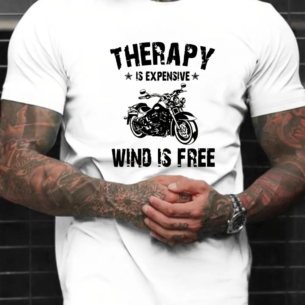 Motorcycle Graphic T-Shirt for Men,Ultra-Casual Short Sleeve Design,Perfect for Summer Riding Adventures with Vibrant Print Tees