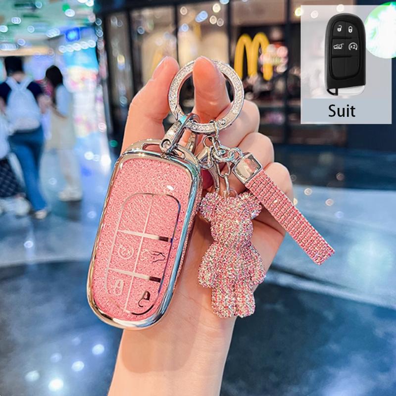 Mpxf10 Female Key Case for Jeep Renegade Grand Cherokee Dodge Ram Charger 1500 Challenger Chrysler 300C Journey Remote Car Key Cover