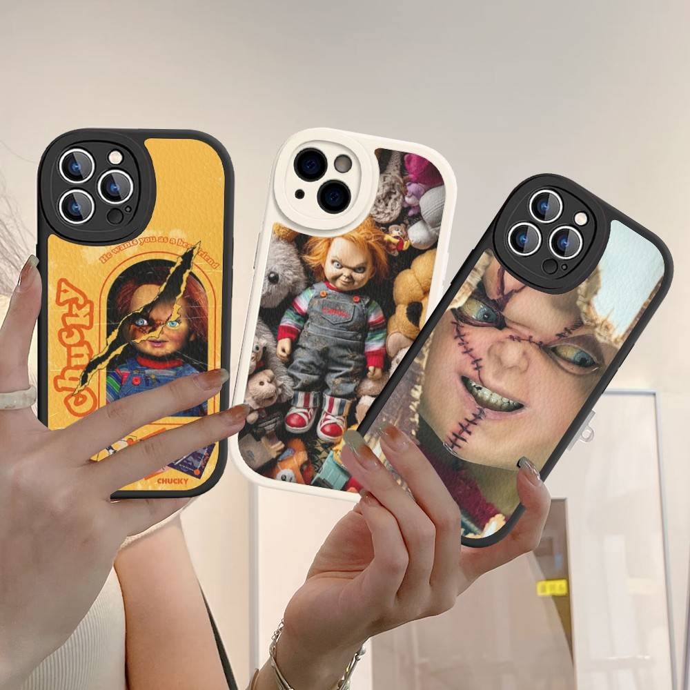 Horror C-Chucky Movie Phone Case For IPhone 16 15 14 13 12 11 Pro Max Plus Leather Shockproof Cover
