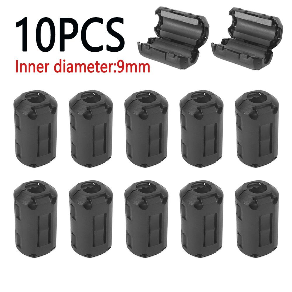 10-50 szt. 3,5/5/7/9/13 mm zaciskany pierścień ferrytowy rdzeń ferrytowy koralik zacisk dławik EMI RFI filtr szumów zacisk zatrzaskowy do kabla