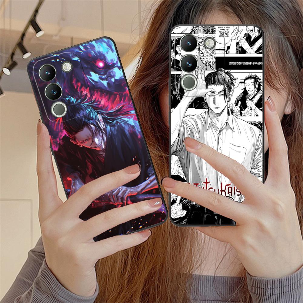 Jujutsu Kaisen Geto Suguru Handyhülle für VIVO V60 V50 V40 V30 V29 V27 V25 V23 Pro Lite 5G Bunte Druckabdeckung Luxuriöse Abdeckung