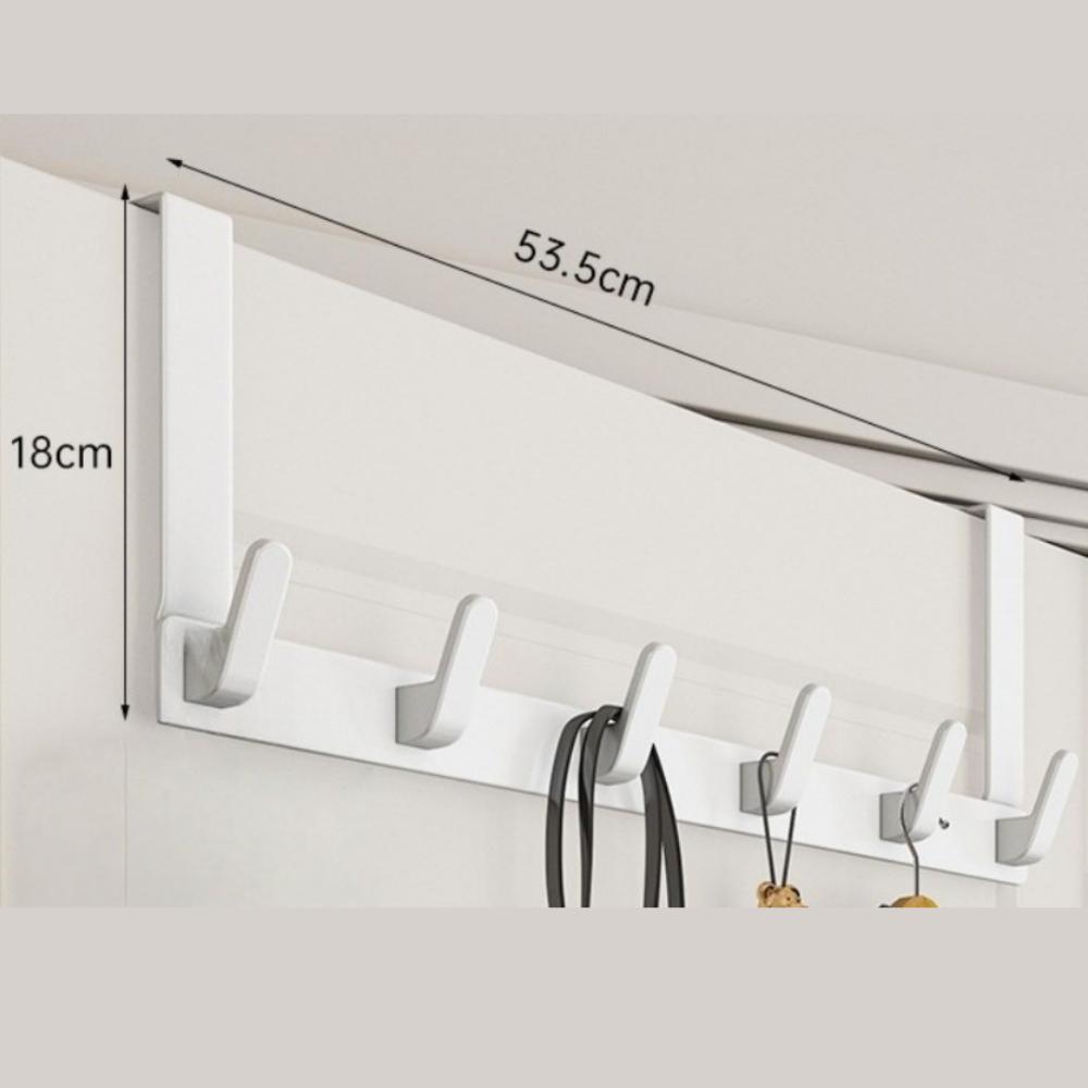 Aluminum Alloy Coat Hat Rack 5/6 Hooks Behind Door Hook Durable Clothes Hanging Rack  Home Gadgets