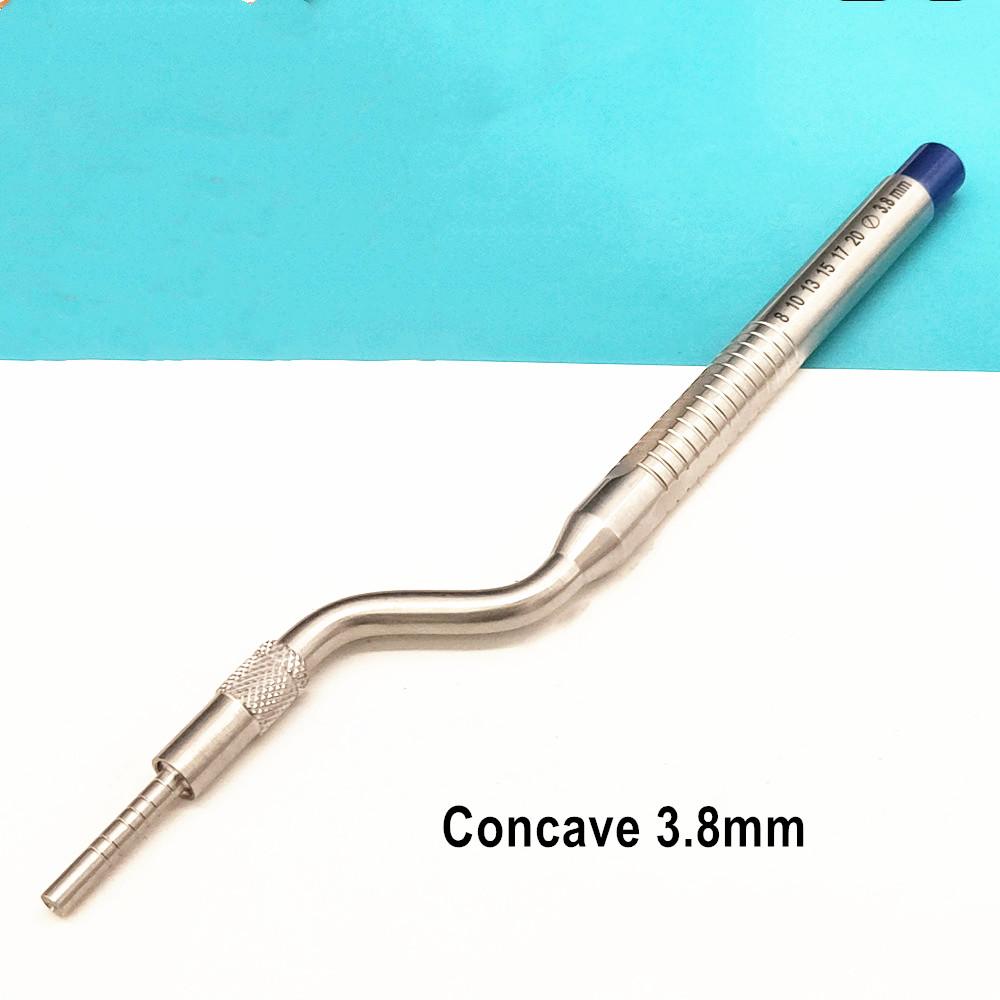Outil d'ostéotome d'implant dentaire, outil de levage de Sinus dentaire, pointe courbée, poussoir de laboratoire dentaire, outils de dentiste