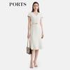Women's Belted Midi Dress