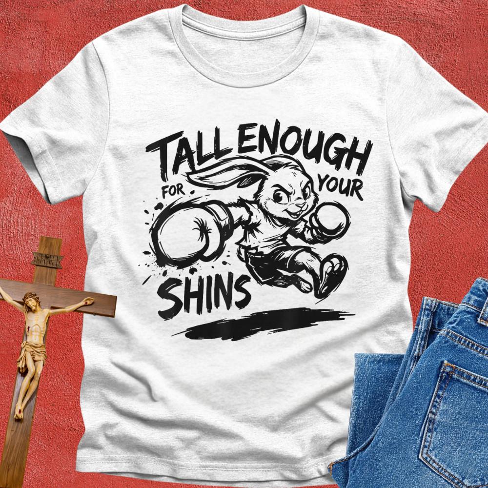 Tall Enough For Your Shins Boxing Tshirt Bunny Funny Sarcastic Graphic Tee S-4XL XXL