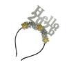 Sparkling New Year Headband Hello 2026 Glitters Hairhoop For Holiday Celebration Parties Carnivals Costume Accessories
