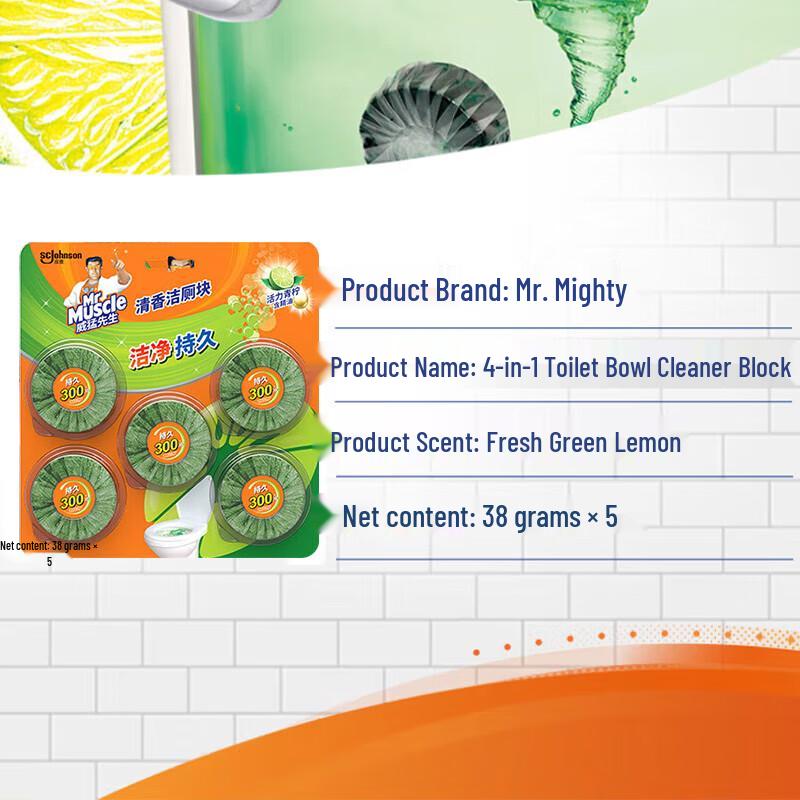 Mr. Muscle Blue Bubble Toilet Cleaner Tablets
