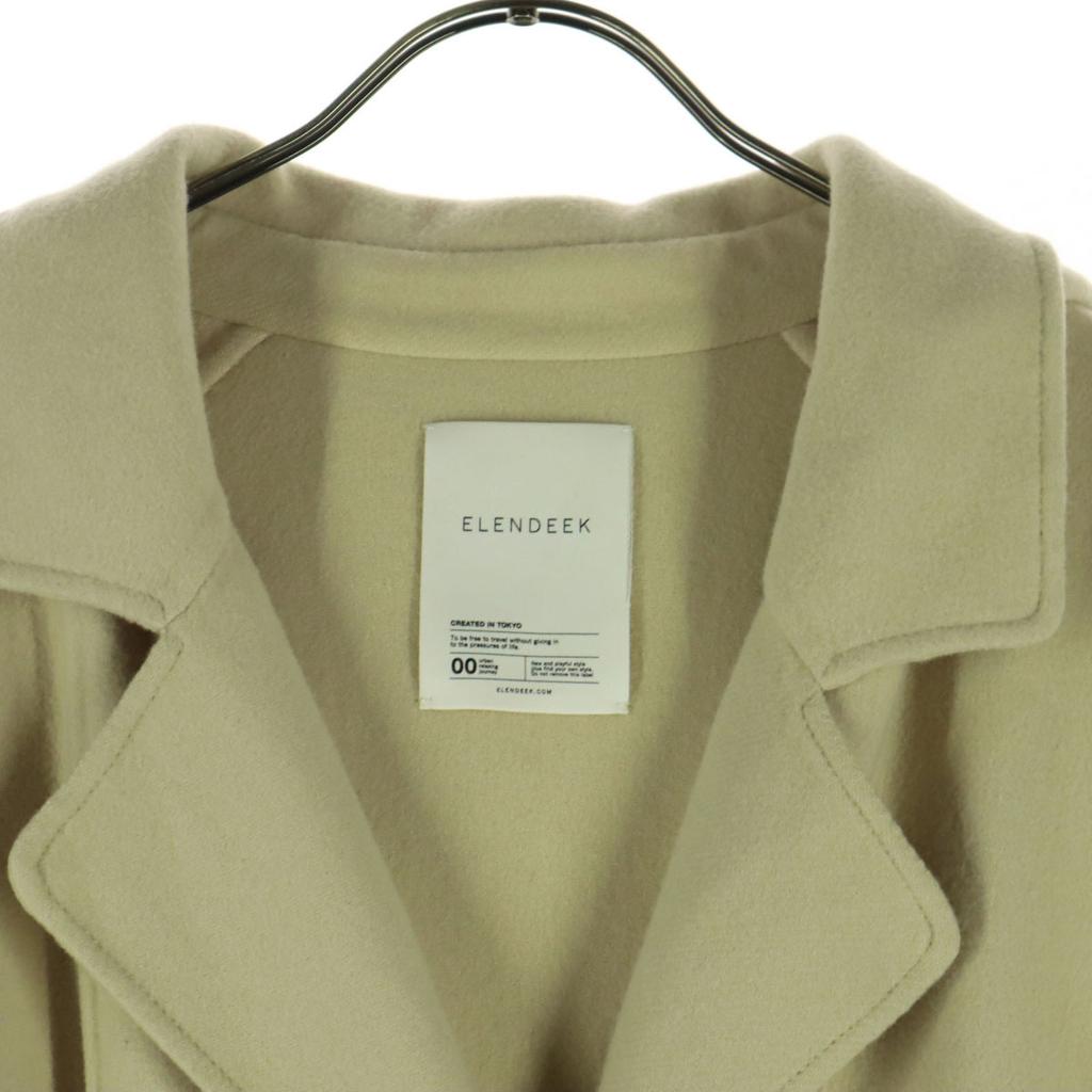 Schönheitsprodukte ELENDEEK Langarm langer Wollmantel 1 Elfenbein Damen Gebraucht