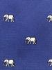 COLORATA African Elephant Necktie (145 x 8.5cm / Deep Blue / Small Pattern / 100% Silk / Jacquard Weave) Animal Elephant/Animal Gift